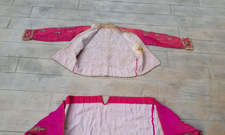 OSMANLI DÖNEMİ SIRMA İŞÇİLİKLİ ŞALVAR CEPKEN TAKIMI