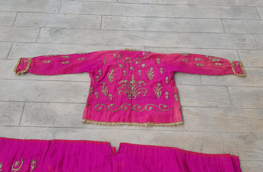 OSMANLI DÖNEMİ SIRMA İŞÇİLİKLİ ŞALVAR CEPKEN TAKIMI