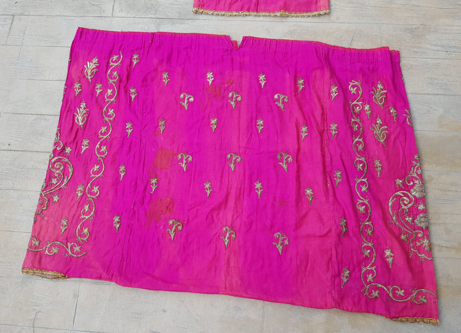 OSMANLI DÖNEMİ SIRMA İŞÇİLİKLİ ŞALVAR CEPKEN TAKIMI