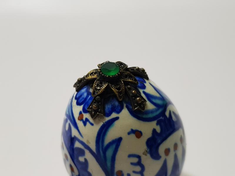 MEŞHUR KÜTAHYA SERAMİK USTASI SITKI İMZALI ÇOK NADİR FORMDA ASKI TOPU