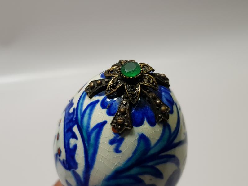 MEŞHUR KÜTAHYA SERAMİK USTASI SITKI İMZALI ÇOK NADİR FORMDA ASKI TOPU