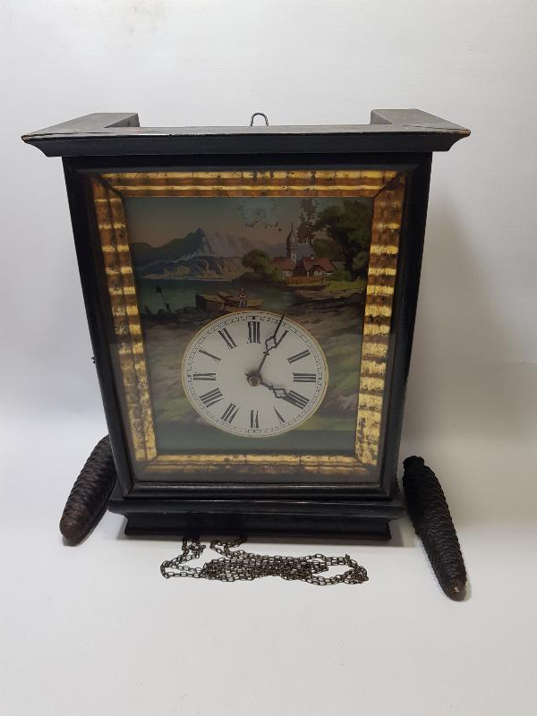 OSMANLI DÖNEMİ CAM ALTI KADRANLI ÇOK NADİR DUVAR SAATİ