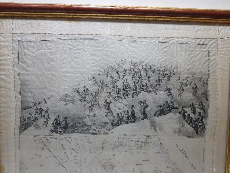 OSMANLI-YUNAN MUHAREBESİ HATIRASI ÇOK NADİR İPEK MENDİL