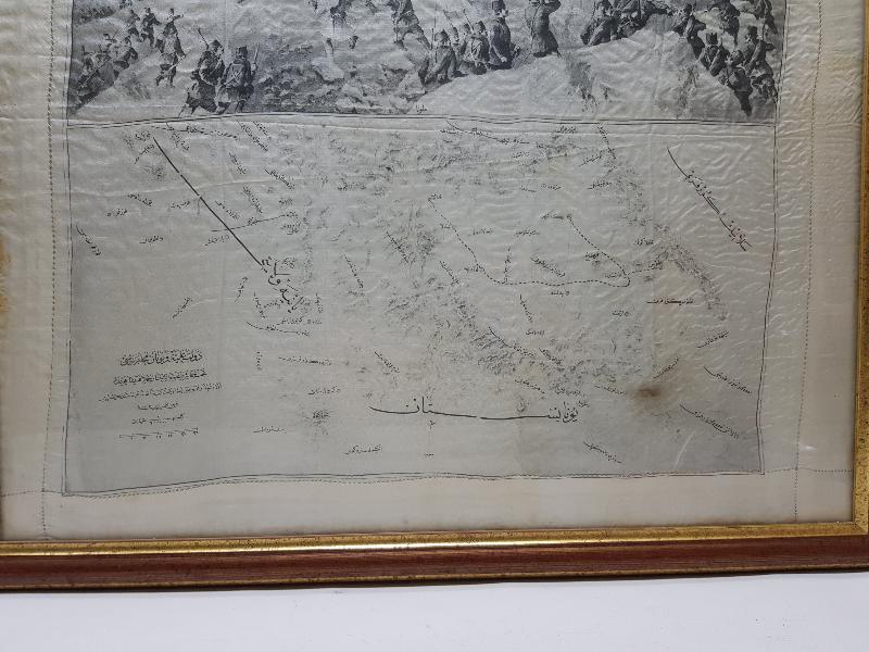 OSMANLI-YUNAN MUHAREBESİ HATIRASI ÇOK NADİR İPEK MENDİL