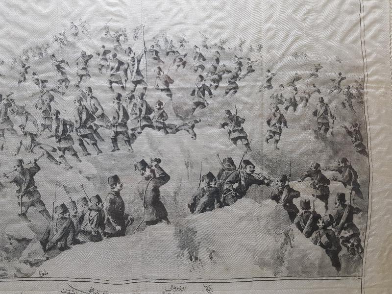 OSMANLI-YUNAN MUHAREBESİ HATIRASI ÇOK NADİR İPEK MENDİL