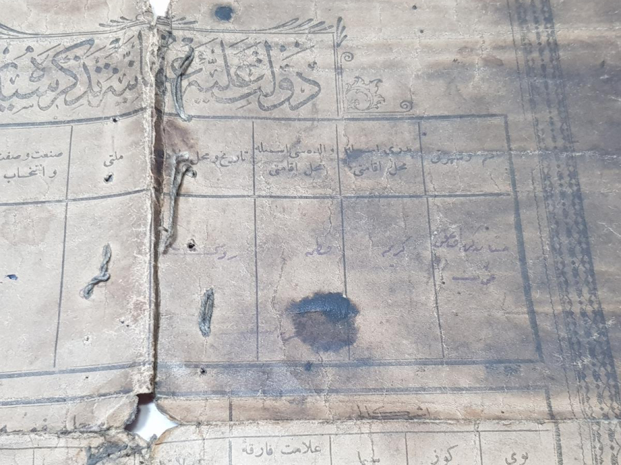 OSMANLI DÖNEMİ İLK NÜFUS KAĞIDI ÖRNEĞİ