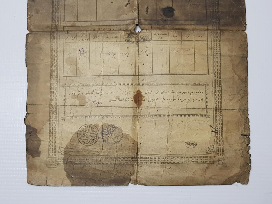 OSMANLI DÖNEMİ İLK NÜFUS KAĞIDI ÖRNEĞİ