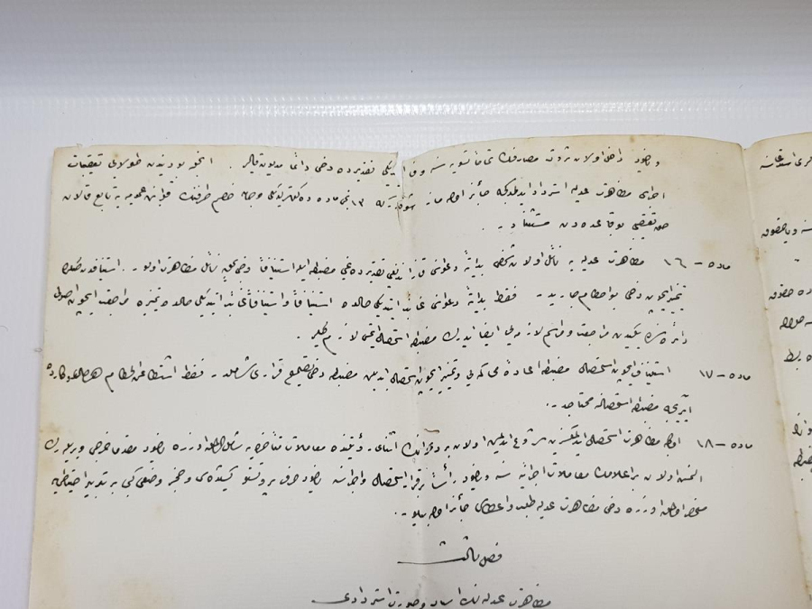 OSMANLICA KANUN MADDELERİ YAZILI EVRAK