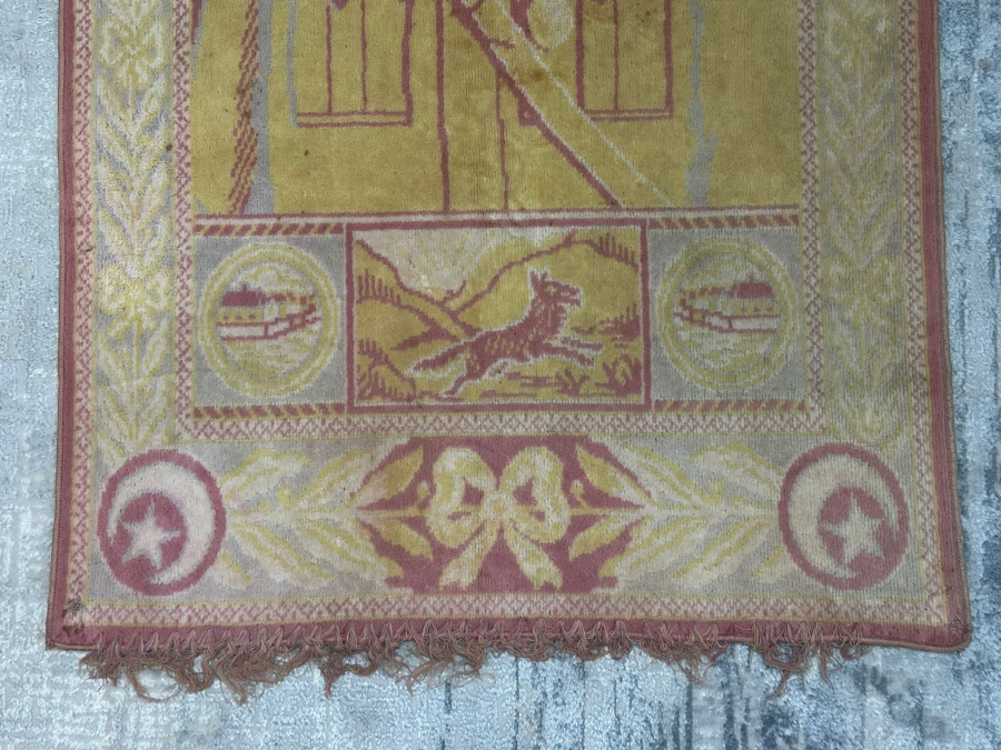 OSMANLICA HATIRA-İ CUMHURİYET YAZILI ÇOK NADİR ATATÜRK DUVAR HALISI