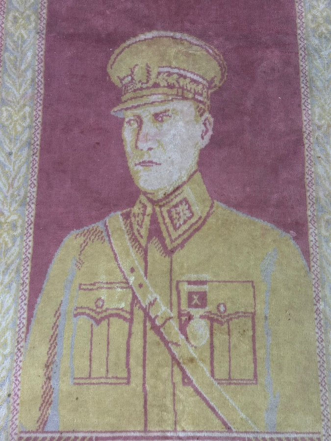 OSMANLICA HATIRA-İ CUMHURİYET YAZILI ÇOK NADİR ATATÜRK DUVAR HALISI