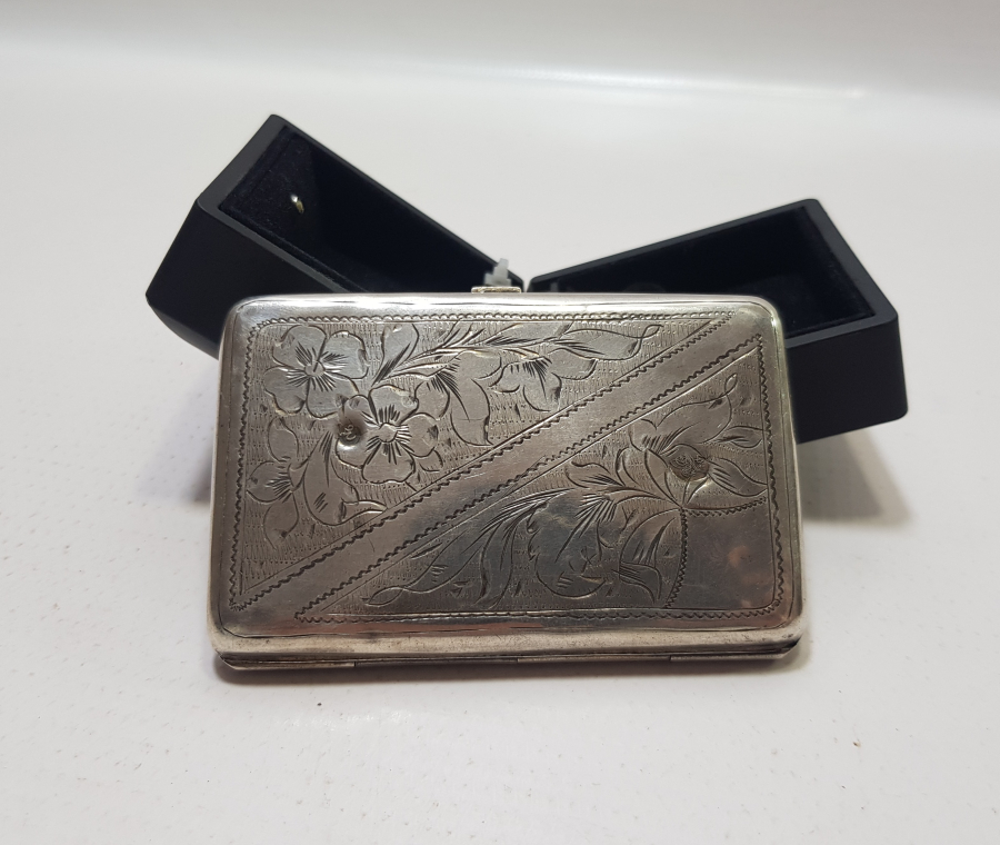 ABDÜLHAMİD HAN DÖNEMİ TUĞRALI GÜMÜŞ OSMANLI SİGARA TABAKASI