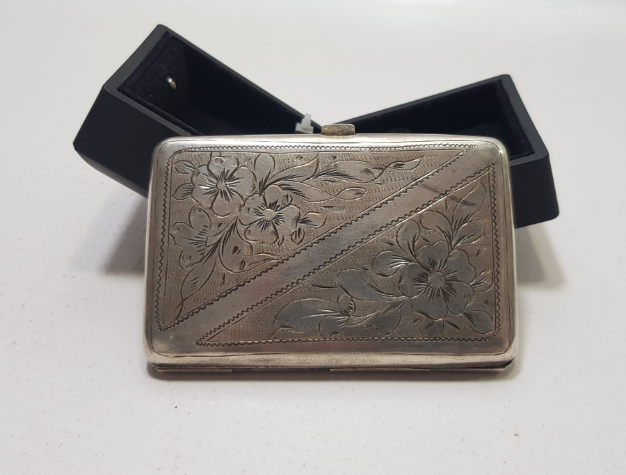 ABDÜLHAMİD HAN DÖNEMİ TUĞRALI GÜMÜŞ OSMANLI SİGARA TABAKASI