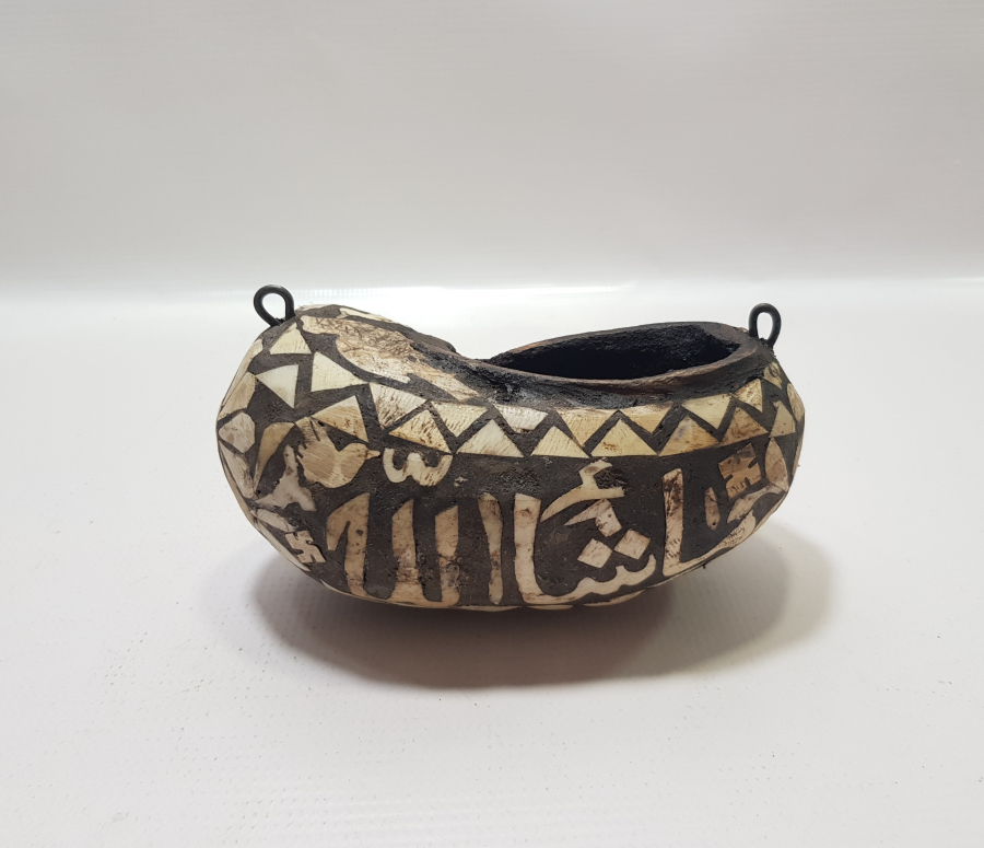 EL YAPIMI ÜZERİ YAZILI KEMİK ÇAKMA İŞÇİLİKLİ KEŞKÜL-Ü FUKARA 