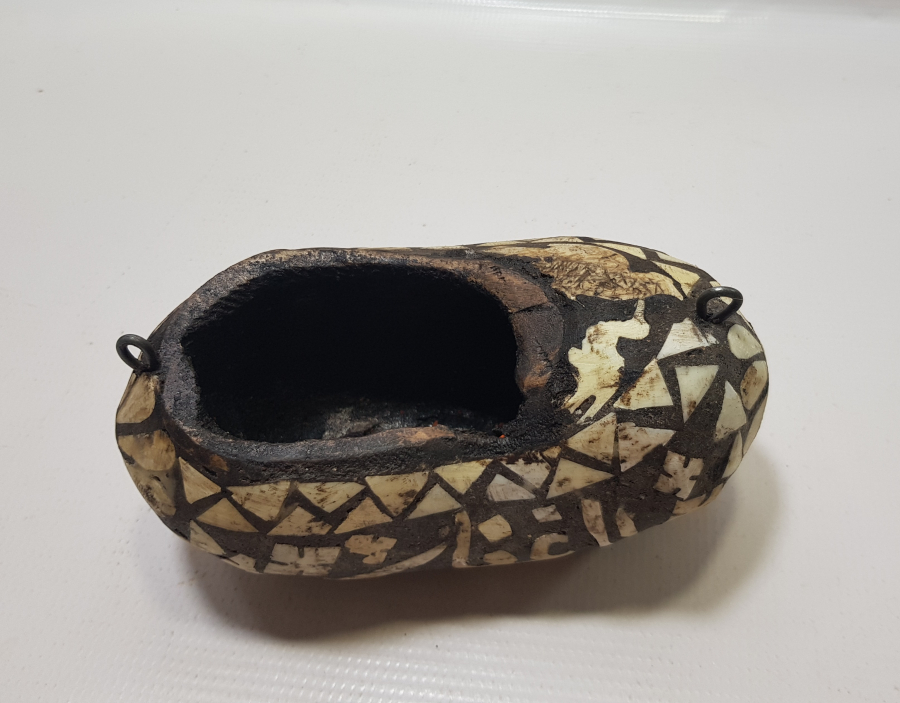 EL YAPIMI ÜZERİ YAZILI KEMİK ÇAKMA İŞÇİLİKLİ KEŞKÜL-Ü FUKARA 