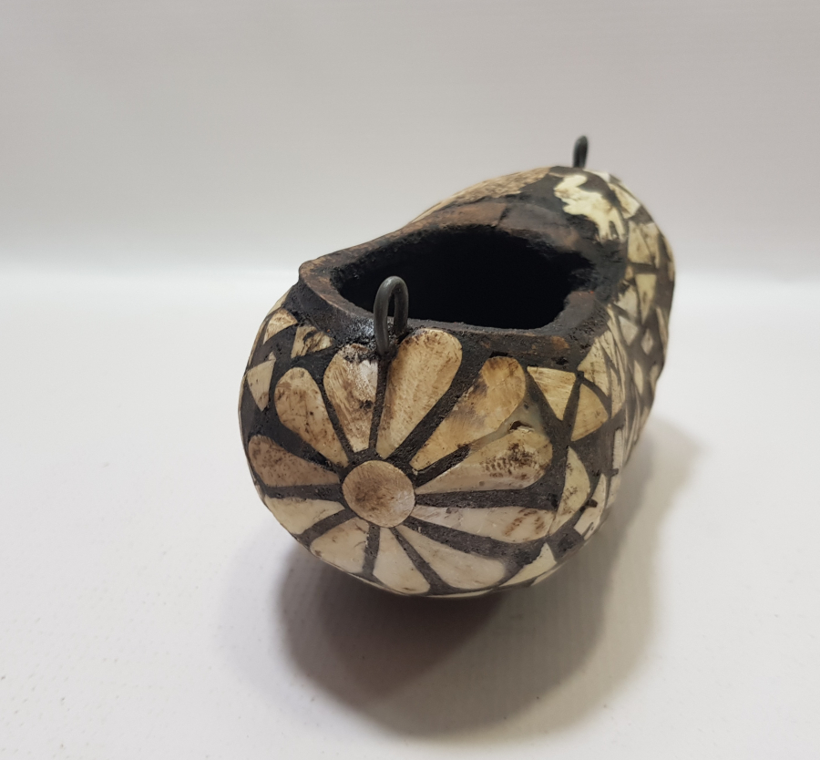 EL YAPIMI ÜZERİ YAZILI KEMİK ÇAKMA İŞÇİLİKLİ KEŞKÜL-Ü FUKARA 