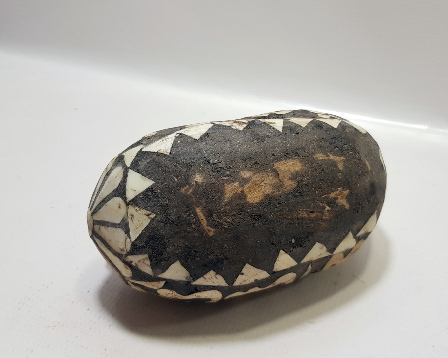 EL YAPIMI ÜZERİ YAZILI KEMİK ÇAKMA İŞÇİLİKLİ KEŞKÜL-Ü FUKARA 