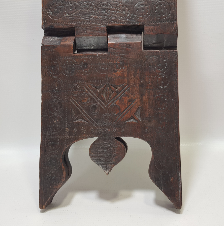 OSMANLI DÖNEMİ TAMAMI İŞLEMELİ TEKKE İŞİ AHŞAP RAHLE