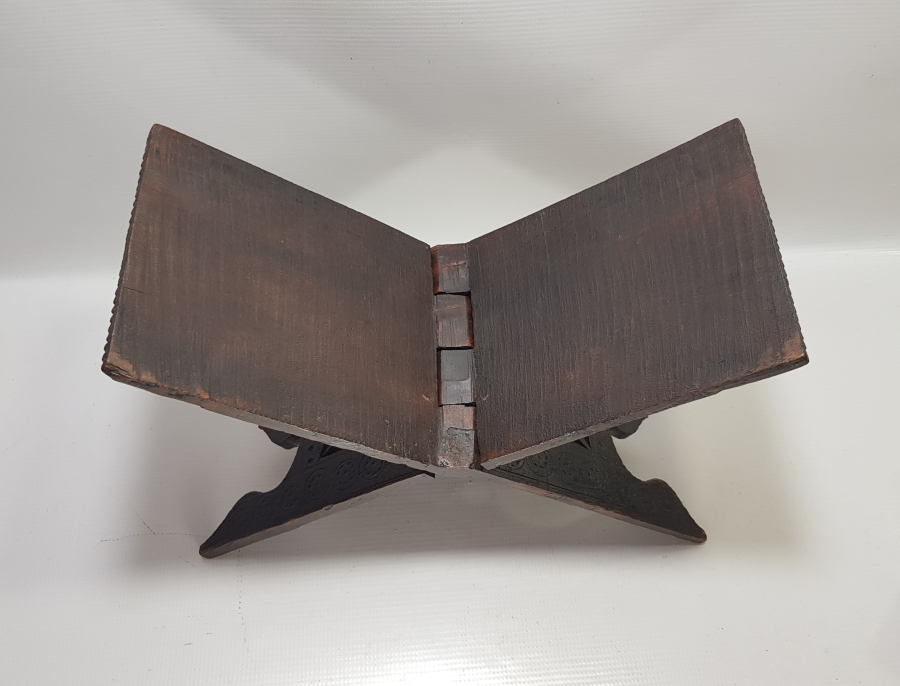 OSMANLI DÖNEMİ TAMAMI İŞLEMELİ TEKKE İŞİ AHŞAP RAHLE