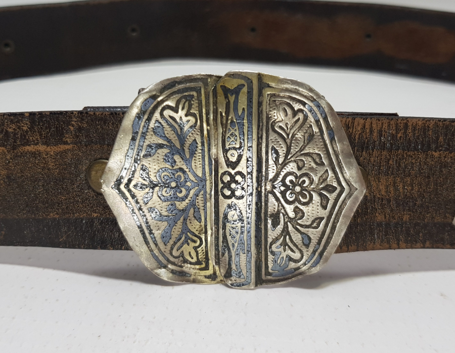 OSMANLI DÖNEMİ ÜZERİ BALIKLI NADİR GÜMÜŞ ERMENİ GELİN KEMERİ