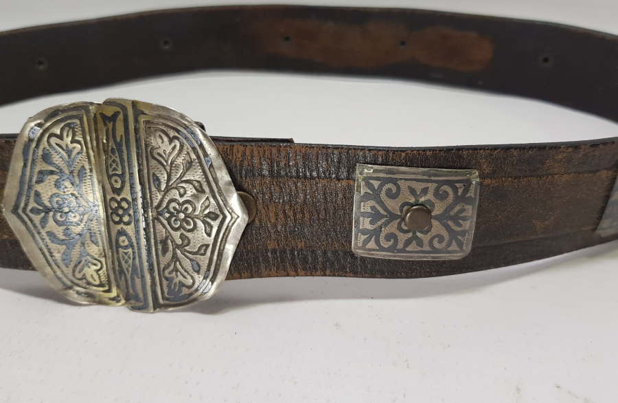 OSMANLI DÖNEMİ ÜZERİ BALIKLI NADİR GÜMÜŞ ERMENİ GELİN KEMERİ