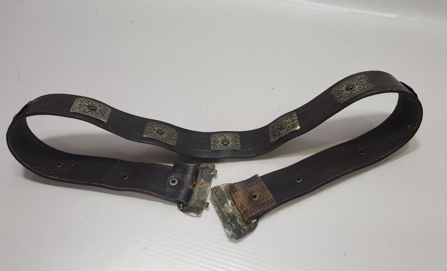 OSMANLI DÖNEMİ ÜZERİ BALIKLI NADİR GÜMÜŞ ERMENİ GELİN KEMERİ