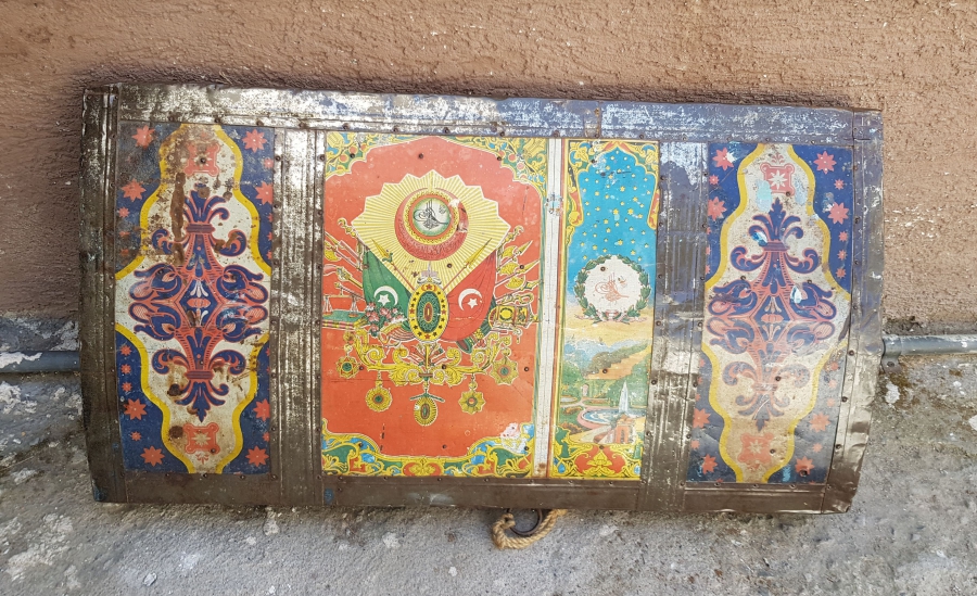 OSMANLI DEVLET ARMALI VE TUĞRALI SANDIK KAPAĞI