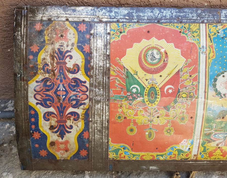 OSMANLI DEVLET ARMALI VE TUĞRALI SANDIK KAPAĞI