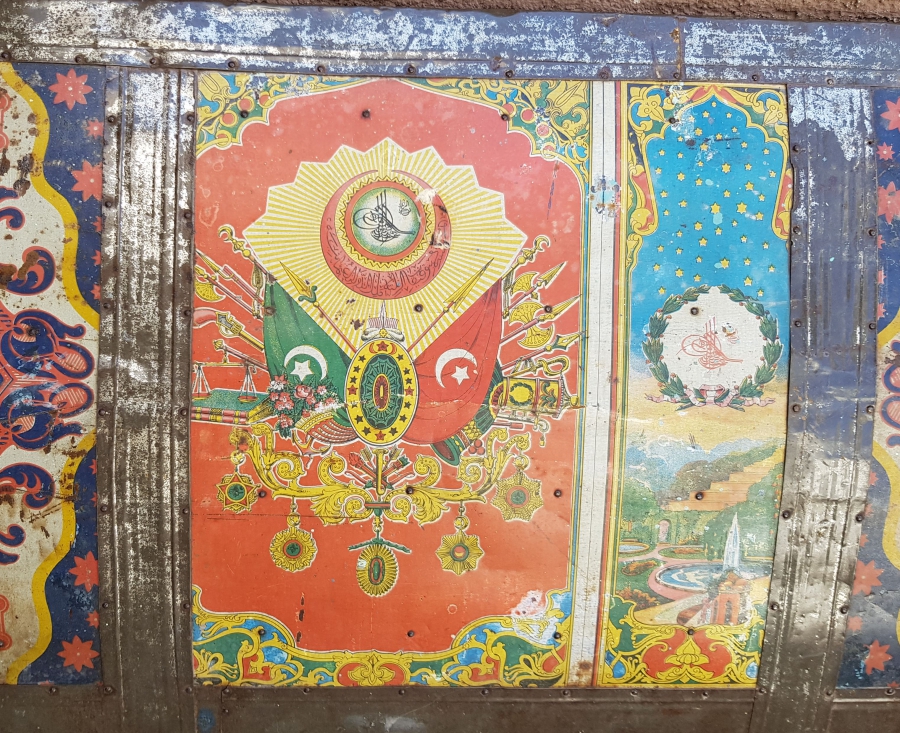 OSMANLI DEVLET ARMALI VE TUĞRALI SANDIK KAPAĞI