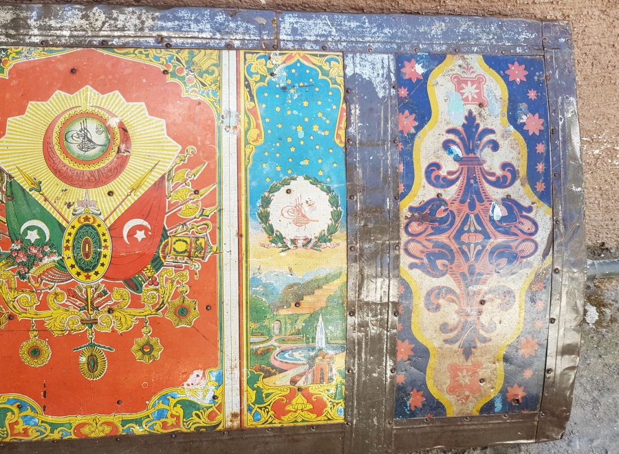 OSMANLI DEVLET ARMALI VE TUĞRALI SANDIK KAPAĞI