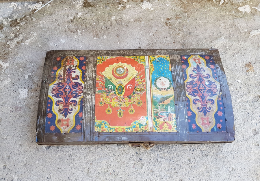 OSMANLI DEVLET ARMALI VE TUĞRALI SANDIK KAPAĞI