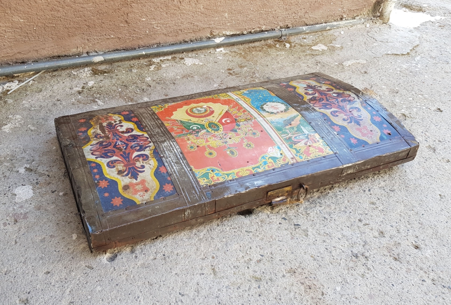 OSMANLI DEVLET ARMALI VE TUĞRALI SANDIK KAPAĞI