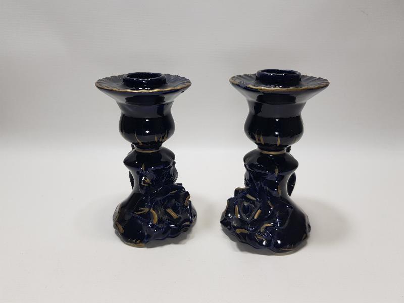 ANTİKA BİR ÇİFT CAPODIMONTE MUMLUK