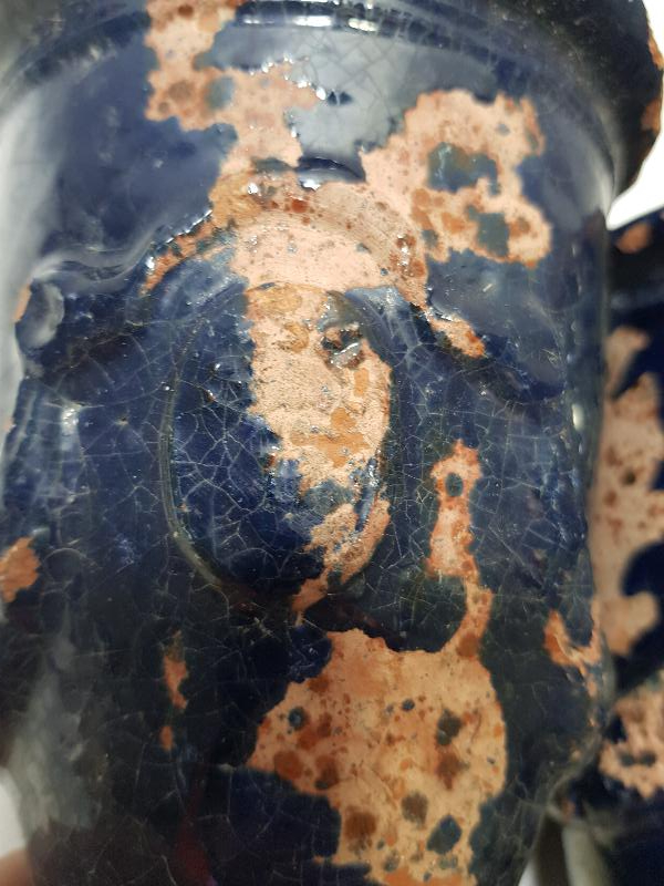 OSMANLI DÖNEMİ ÇOK NADİR RUM İŞİ BİR ÇİFT KÜTAHYA VAZO