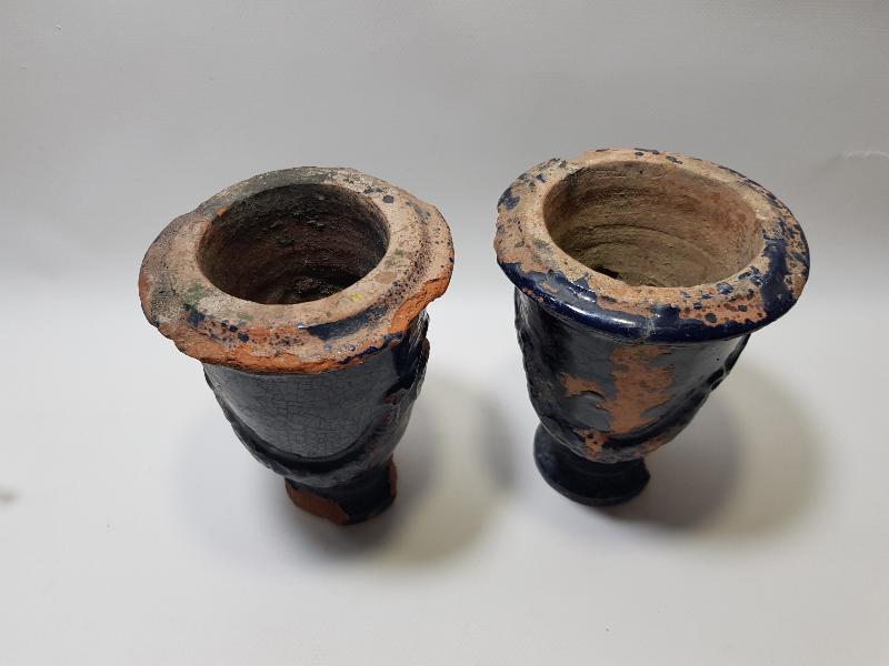 OSMANLI DÖNEMİ ÇOK NADİR RUM İŞİ BİR ÇİFT KÜTAHYA VAZO