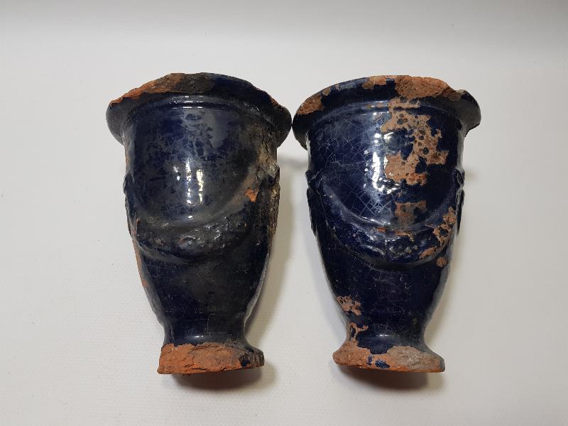 OSMANLI DÖNEMİ ÇOK NADİR RUM İŞİ BİR ÇİFT KÜTAHYA VAZO