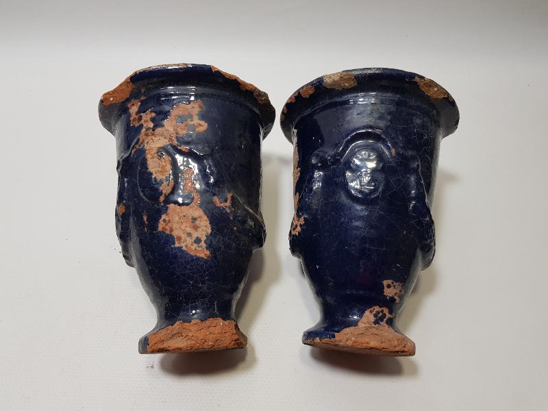 OSMANLI DÖNEMİ ÇOK NADİR RUM İŞİ BİR ÇİFT KÜTAHYA VAZO