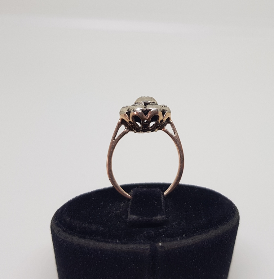 OSMANLI DÖNEMİ GÜL MODEL ALTIN ELMAS YÜZÜK