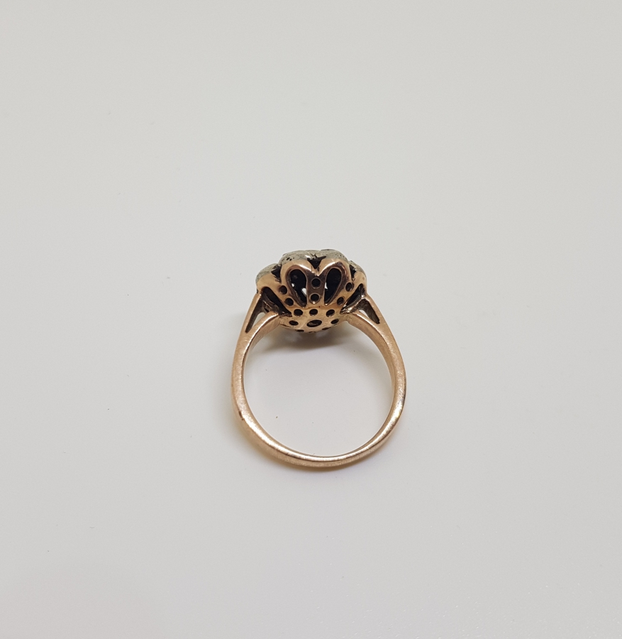 OSMANLI DÖNEMİ GÜL MODEL ALTIN ELMAS YÜZÜK