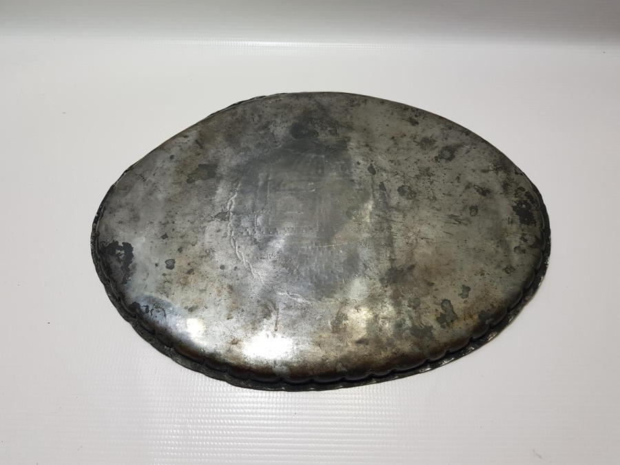 OSMANLICA YAZILI VE CAMİ RESİMLİ ÇOK NADİR ESERİ İSTANBUL BAKIR TEPSİ