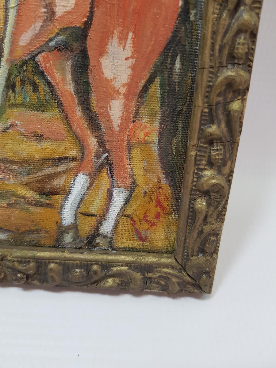 BORAZAN ÇALAN OSMANLI SÜVARİSİ YAĞLI BOYA TABLO