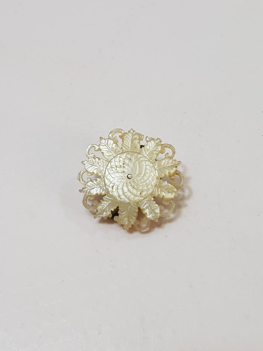 OSMANLI DÖNEMİ AJUR İŞÇİLİKLİ ÇOK NADİR SEDEF BROŞ