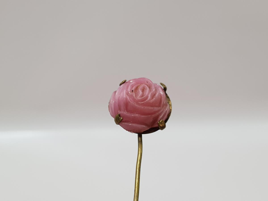 OSMANLI DÖNEMİ GÜL FORMLU OPAL İĞNE BROŞ