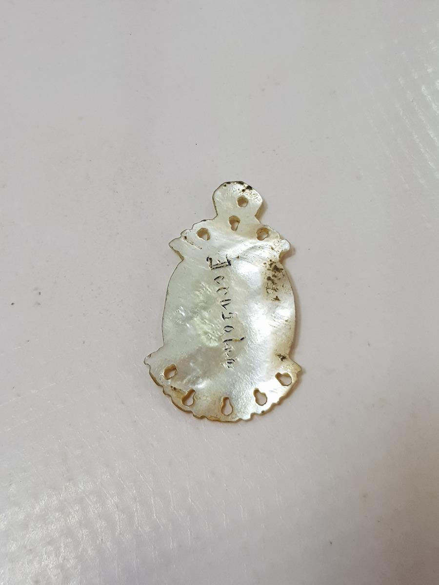 OSMANLI DÖNEMİ HIRİSTİYAN İKONA SEDEF KOLYE UCU