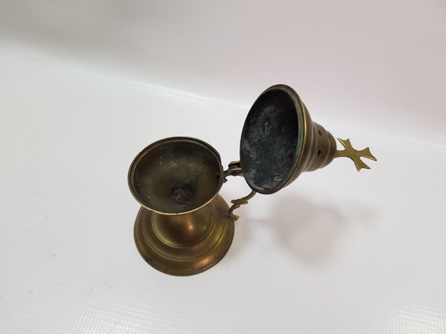 OSMANLI DÖNEMİ RUM İŞİ HAÇLI BUHURDANLIK