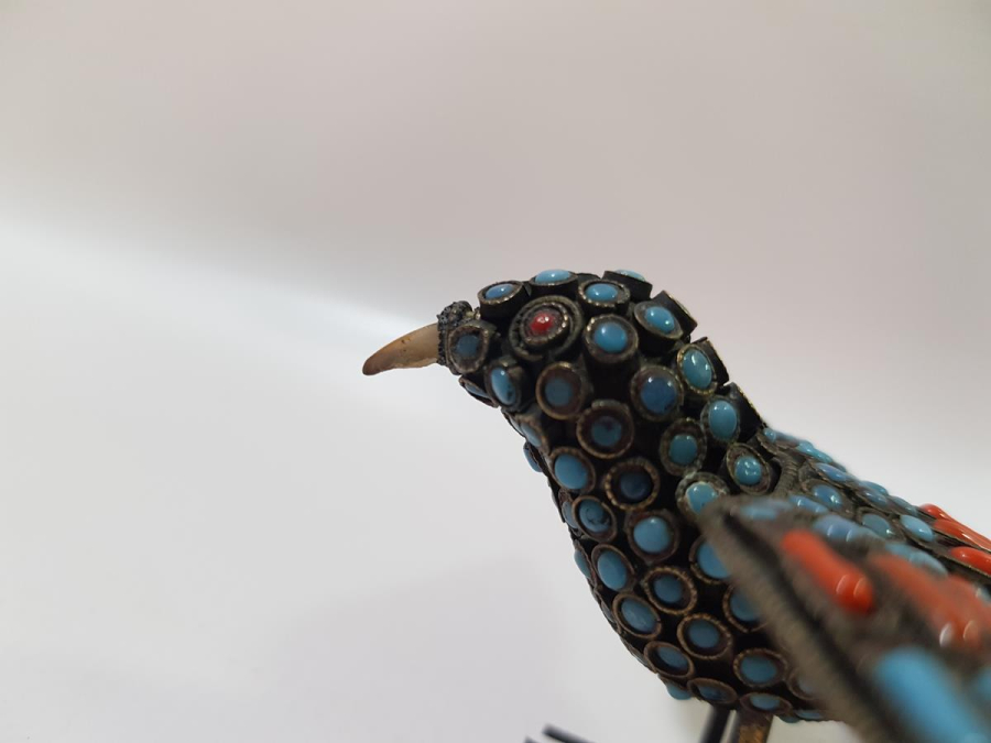 OSMANLI DÖNEMİ ÜZERİ TAŞLARLA SÜSLÜ KUŞ BİBLOSU