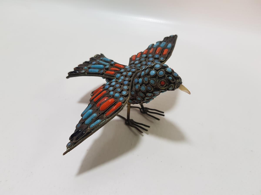 OSMANLI DÖNEMİ ÜZERİ TAŞLARLA SÜSLÜ KUŞ BİBLOSU