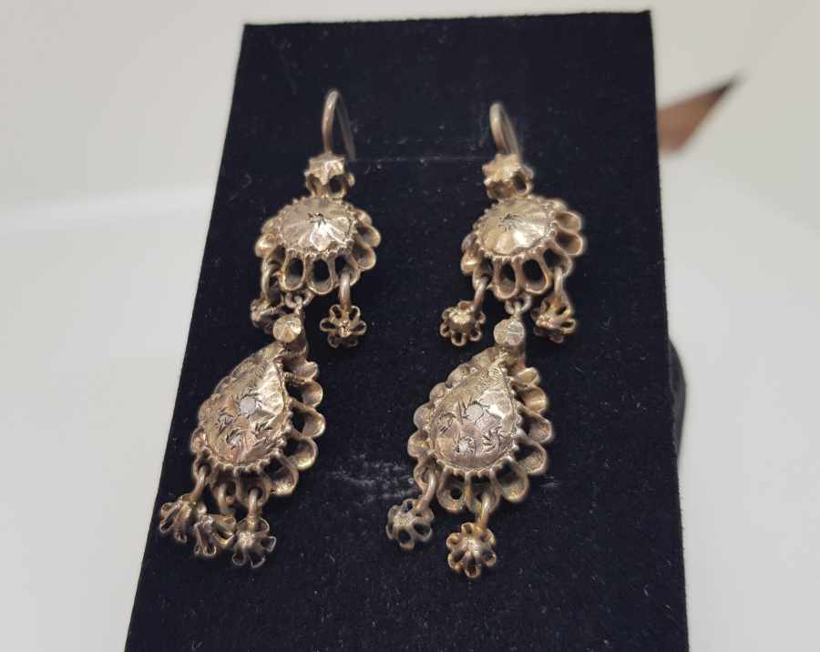 OSMANLI DÖNEMİ ELMAS TAŞLI DUT KÜPE