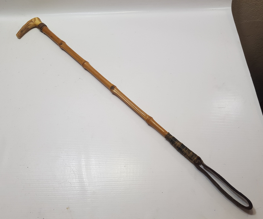 OSMANLI DÖNEMİ GEYİK BOYNUZU SAPLI SUBAY AT KAMÇISI