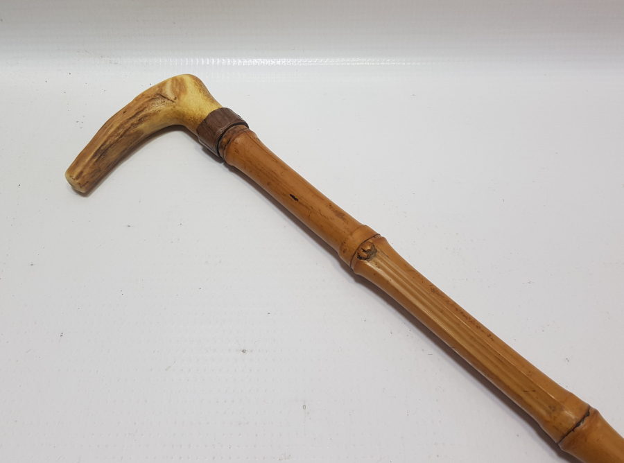 OSMANLI DÖNEMİ GEYİK BOYNUZU SAPLI SUBAY AT KAMÇISI