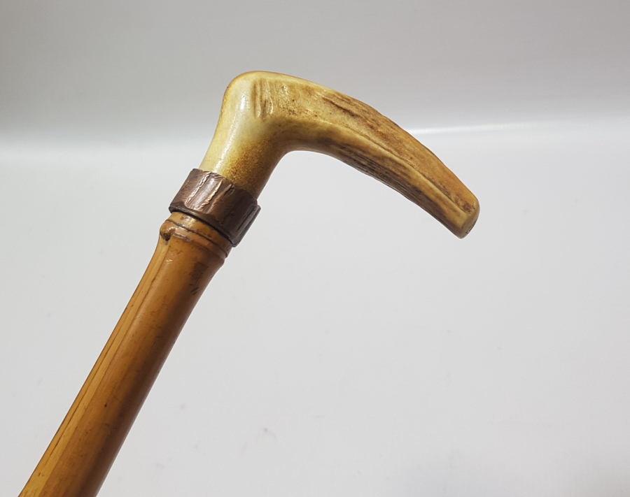 OSMANLI DÖNEMİ GEYİK BOYNUZU SAPLI SUBAY AT KAMÇISI